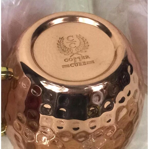 Copper Cure Moscow Mule 16 Oz Hammered Mug x4 +Coasters +Straws-New-Box Gift Set - Picture 7 of 8